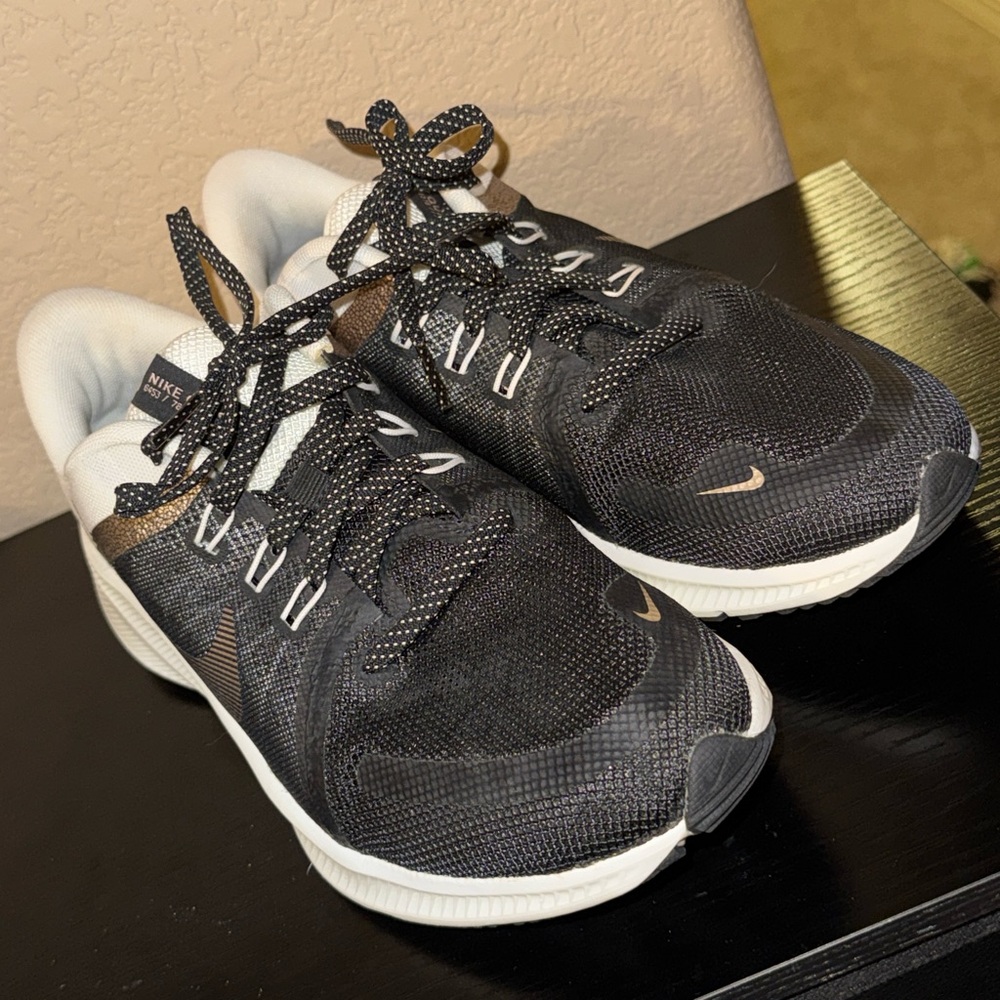 Nike Black and Metallic Bronze Trainer Sneakers - Picture 3 of 4